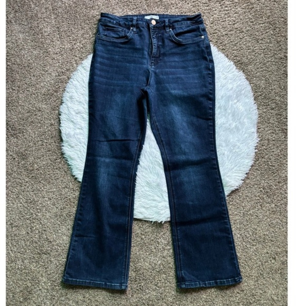 RFM Los Angeles Indigo‎ High Rise Flare Jeans Womens Size 15/32 Dark Wash Denim